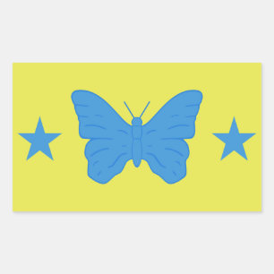 Rechthoekige sticker met vlag van Bady Bassit, Bra