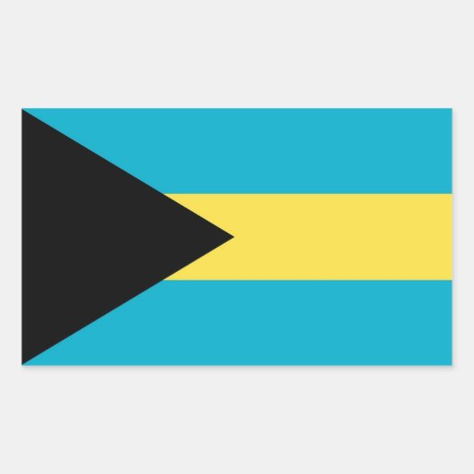 Rechthoekige sticker met vlag van Bahama's (Voorkant)