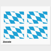 Rechthoekige sticker met vlag van Beieren, Duitsla (Vel)