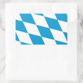 Rechthoekige sticker met vlag van Beieren, Duitsla (Tas)