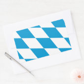 Rechthoekige sticker met vlag van Beieren, Duitsla (Envelop)
