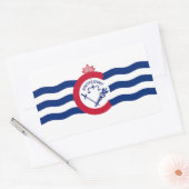 Rechthoekige sticker met vlag van Cincinnati, U.S. (Envelop)