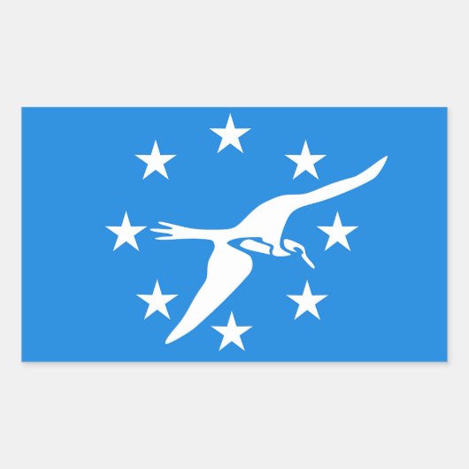 Rechthoekige sticker met Vlag van Corpus Christi (Voorkant)