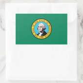 Rechthoekige sticker met vlag van de Amerikaanse s (Tas)