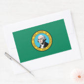 Rechthoekige sticker met vlag van de Amerikaanse s (Envelop)