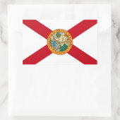 Rechthoekige sticker met vlag van Florida, U.S.A. (Tas)