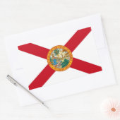 Rechthoekige sticker met vlag van Florida, U.S.A. (Envelop)