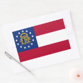 Rechthoekige sticker met vlag van Georgia (Envelop)