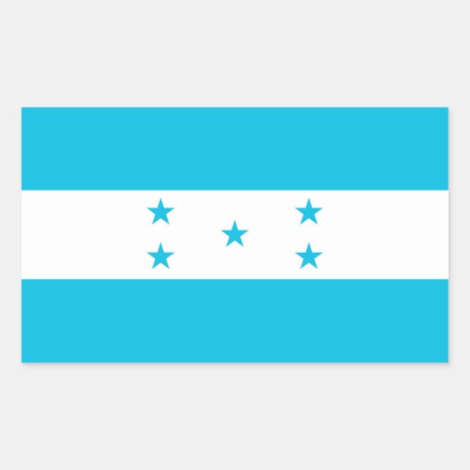 Rechthoekige sticker met vlag van Honduras (Voorkant)