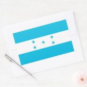 Rechthoekige sticker met vlag van Honduras (Envelop)