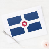 Rechthoekige sticker met vlag van Indianapolis, Ve (Envelop)