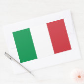 Rechthoekige sticker met vlag van Italië (Envelop)