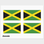 Rechthoekige sticker met vlag van Jamaica (Vel)