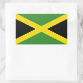 Rechthoekige sticker met vlag van Jamaica (Tas)