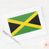 Rechthoekige sticker met vlag van Jamaica (Envelop)