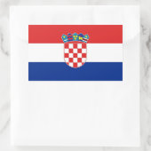 Rechthoekige sticker met vlag van Kroatië (Tas)