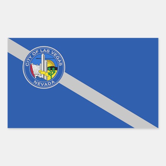 Rechthoekige sticker met vlag van Las Vegas, Veren (Voorkant)
