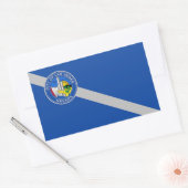 Rechthoekige sticker met vlag van Las Vegas, Veren (Envelop)