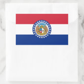 Rechthoekige sticker met vlag van Missouri, Vereni (Tas)