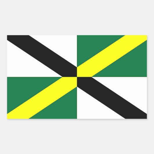 Rechthoekige sticker met vlag van Monterey, V.S.A. (Voorkant)