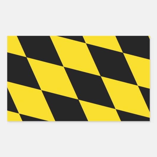 Rechthoekige sticker met vlag van München, Duitsla (Voorkant)