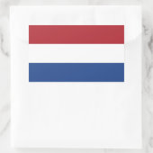 Rechthoekige sticker met Vlag van Nederland (Tas)