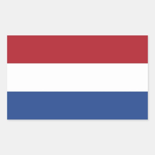 Rechthoekige sticker met Vlag van Nederland (Voorkant)