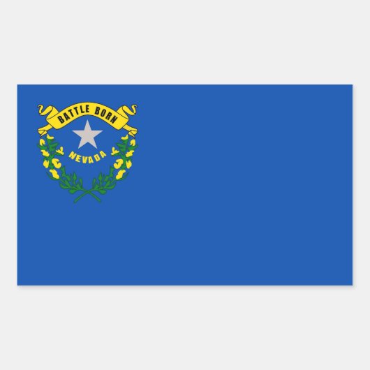 Rechthoekige sticker met vlag van Nevada, Verenigd (Voorkant)