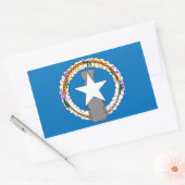 Rechthoekige sticker met Vlag van Noordelijke Mari (Envelop)