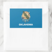 Rechthoekige sticker met vlag van Oklahoma, VS. (Tas)