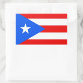 Rechthoekige sticker met vlag van Puerto Rico, U.S (Tas)