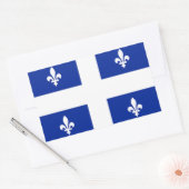 Rechthoekige sticker met vlag van Quebec, Canada (Envelop)