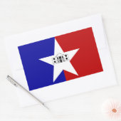 Rechthoekige sticker met vlag van San Antonio (Envelop)