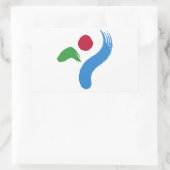 Rechthoekige sticker met vlag van Seoul (Tas)