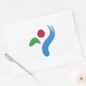 Rechthoekige sticker met vlag van Seoul (Envelop)