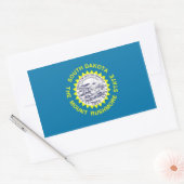 Rechthoekige sticker met vlag van South Dakota (Envelop)