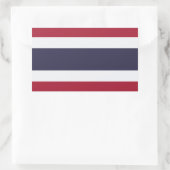 Rechthoekige sticker met Vlag van Thailand (Tas)