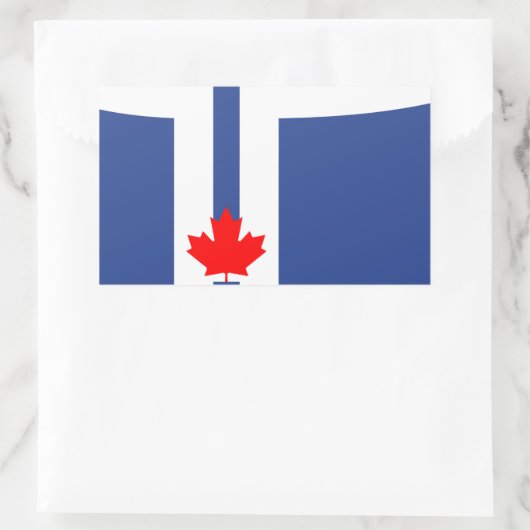 Rechthoekige sticker met vlag van Toronto (Tas)
