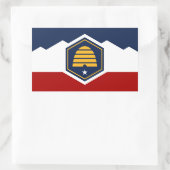 Rechthoekige sticker met vlag van Utah, VS (Tas)