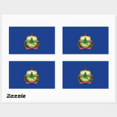 Rechthoekige sticker met Vlag van Vermont (Vel)
