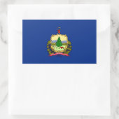 Rechthoekige sticker met Vlag van Vermont (Tas)