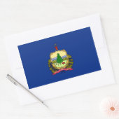 Rechthoekige sticker met Vlag van Vermont (Envelop)