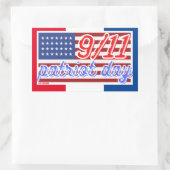 Rechthoekige sticker "PATRIOT DAY" (Tas)