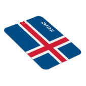 Rechthoekige Sticker van de vlag van IJsland Magneet (Rechterzijde)