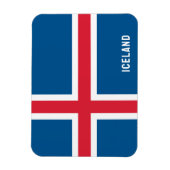 Rechthoekige Sticker van de vlag van IJsland Magneet (Verticaal)