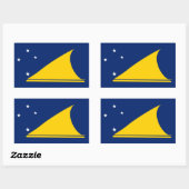 Rechthoekige Sticker van de vlag van Tokelau (Vel)