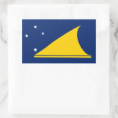 Rechthoekige Sticker van de vlag van Tokelau (Tas)