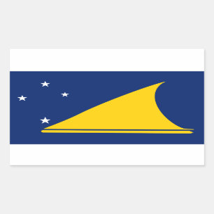 Rechthoekige Sticker van de vlag van Tokelau