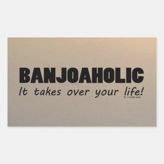Rechthoekige Sticker voor Banjofolic Life (Voorkant)