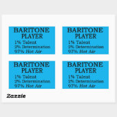 Rechthoekige Sticker voor Baritone Hot Air (Vel)